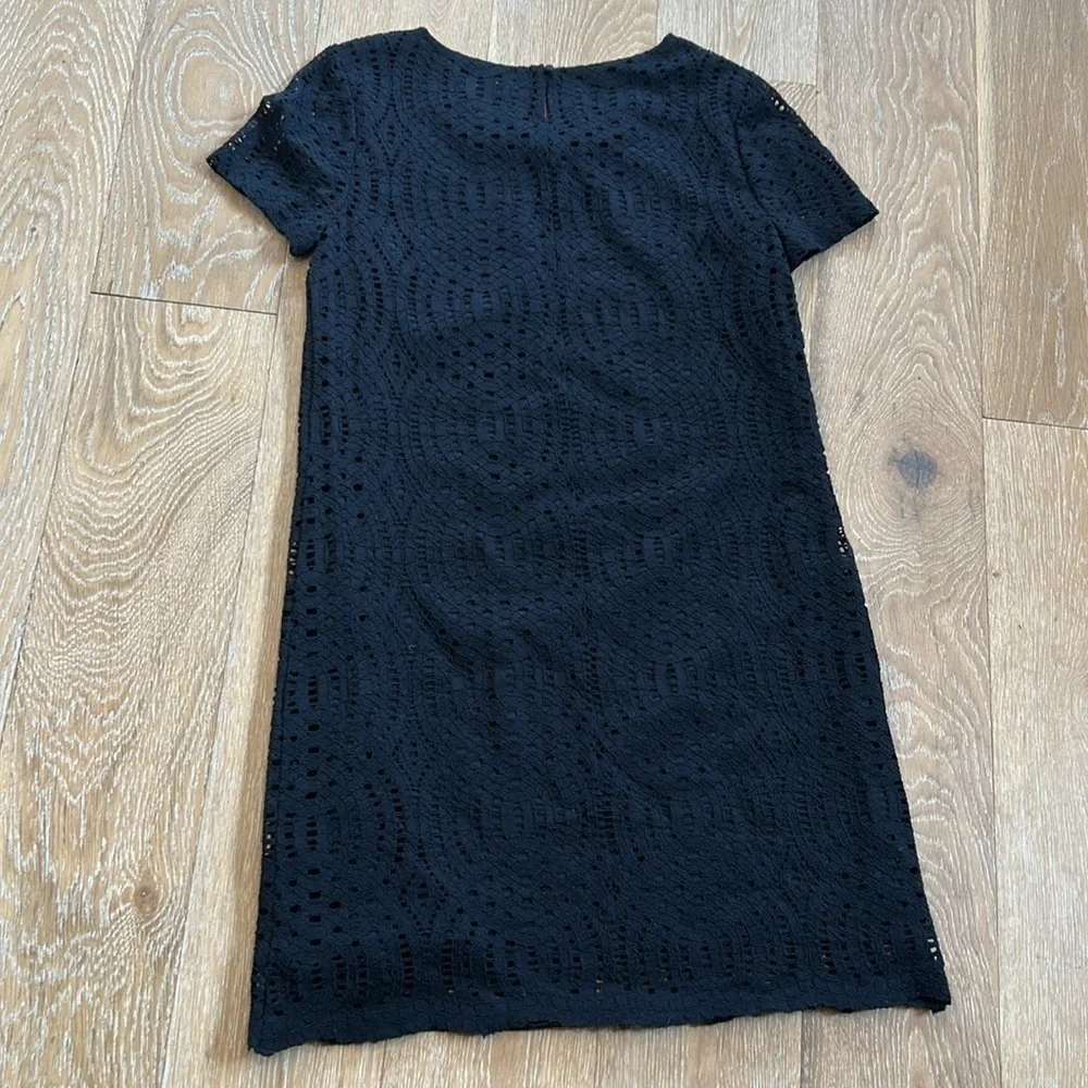 J. Crew Black Lace Eyelet Dress